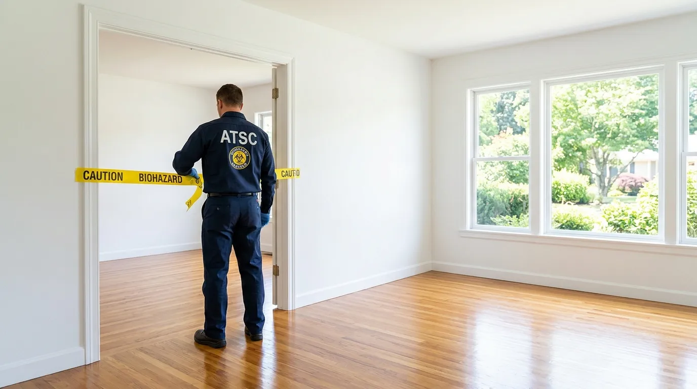 Certified biohazard cleanup crew performing Crime Scene Cleanup in East Riverdale